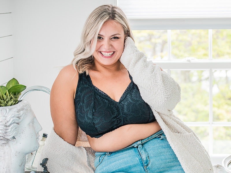 Green Supportive Plus Size Bras For Women